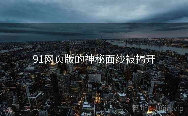 91网页版的神秘面纱被揭开